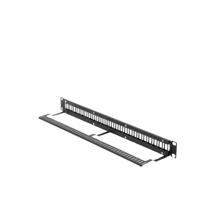 Patch Panel Modular sin Blindaje de 24 Puertos, 1U, con Barra para Organizar Cable