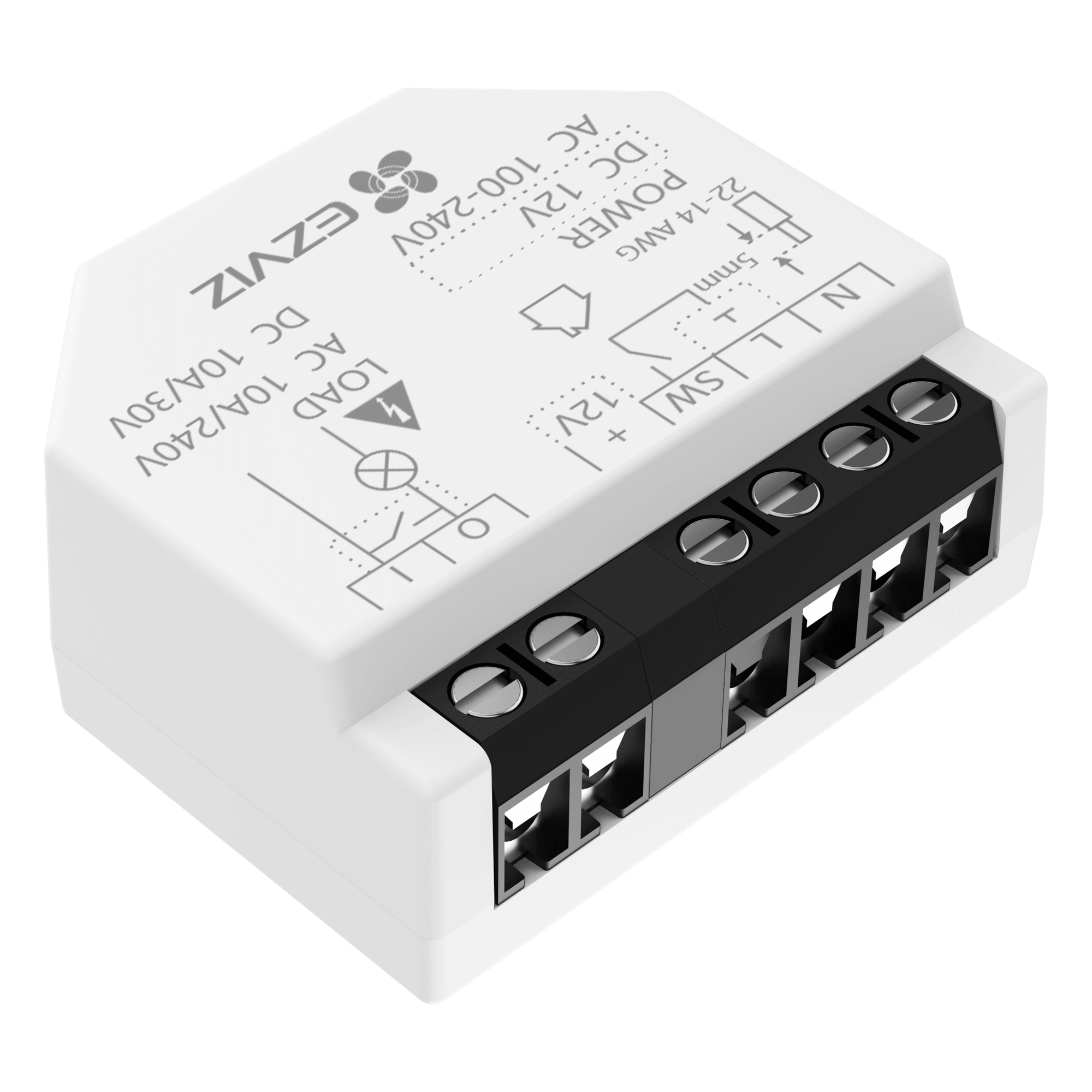 Relé Inteligente Wi-Fi, CS-T35-R100-WD, 16A 250VAC, Wi-Fi 6 y BLE, Control por App EZVIZ, Compatible con Google Assistant, Amazon Alexa y Matter, Protecciones de Temperatura y Sobrecarga · SKU CS-T35WD