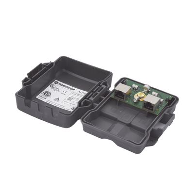 Protector PoE Exterior Gigabit / Tubo de Descarga de Gas GDT / 51W PoE+ / RJ45 Blindado / IP23 / Enlaces Inalámbricos