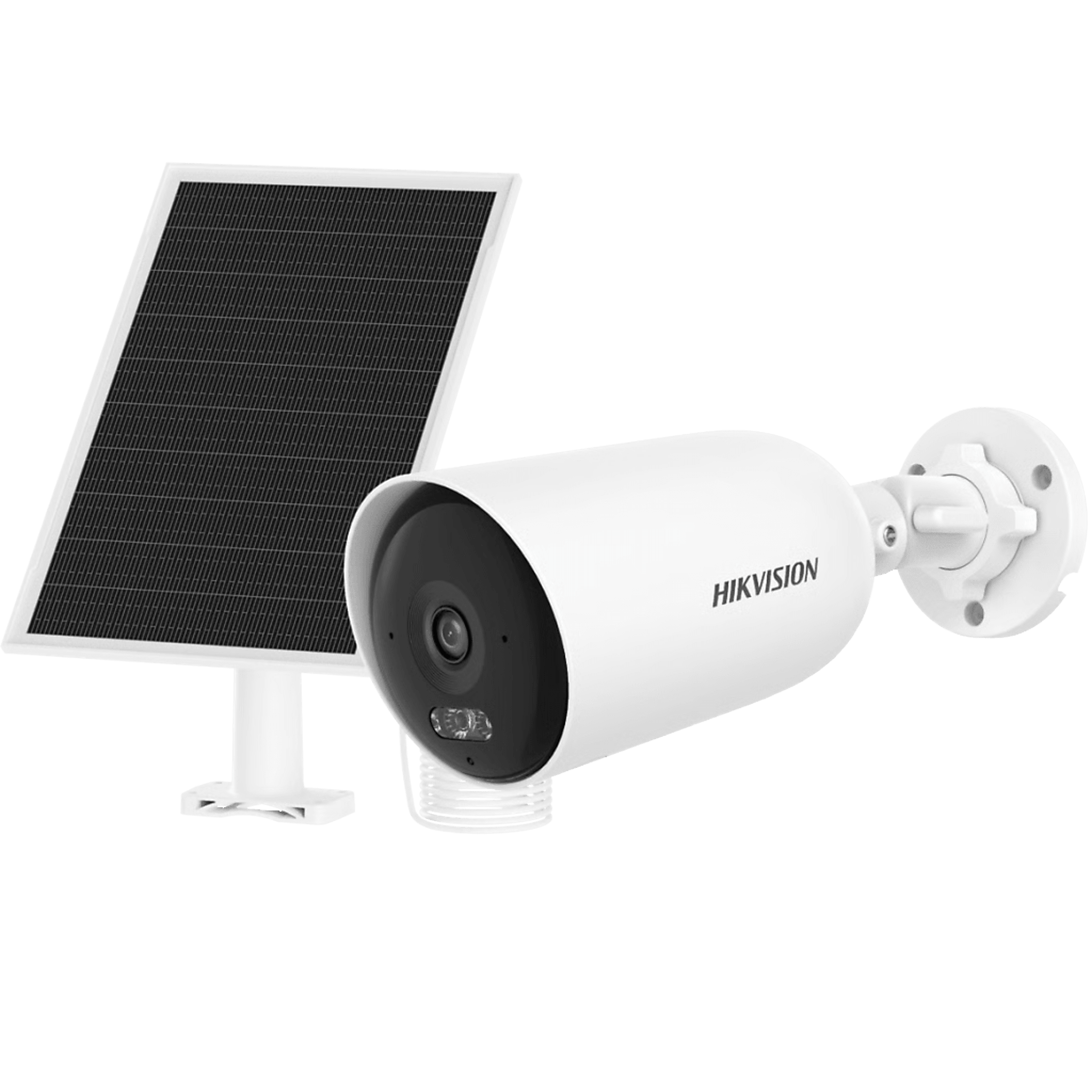 Kit Solar IP All in One / AOV / 4 Megapixel / Lente 2.8 mm / Panel Solar 8W + Batería Litio 9000 mAh / SIM 4G / Audio Bidireccional / IP66 / 1.05 x 0.75 x 0.49 pies — HIKVISION · SKU DS-2CFS04/4G-SIM