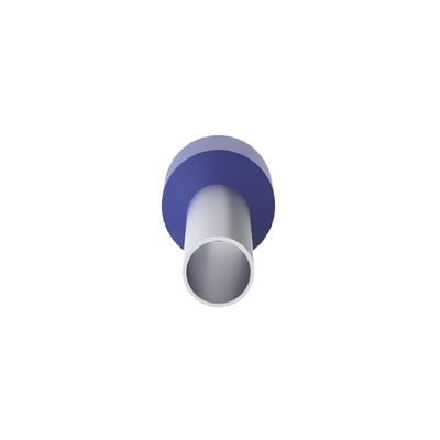 Ferrule Aislado PAN-TERM para Cable 14 AWG, Largo 12mm, DIN Color Azul. Paquete 500 Piezas