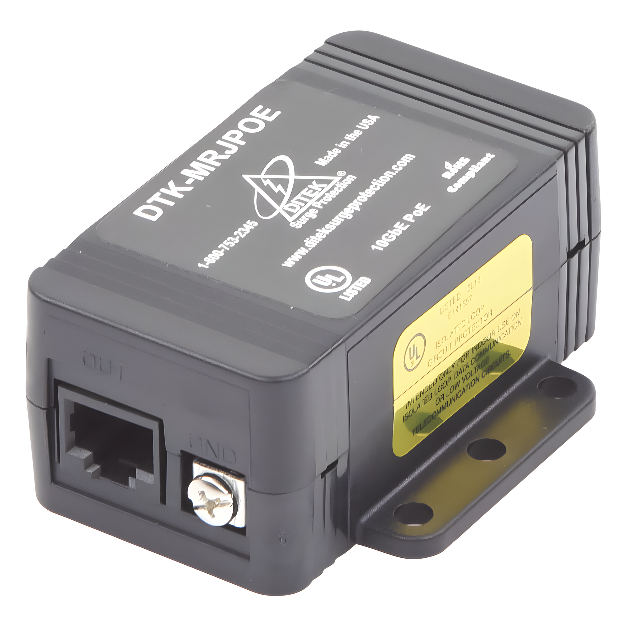 Protector PoE / RJ45 Hembra / 10 GbE / PoE y HiPoE / Cámaras IP y WAP
