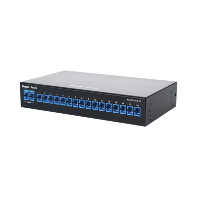 e-Lighten Splitter Pasivo 2/16, Puertos PON SC/UPC, Frecuencias soportadas de 1260nm a 1650nm con hasta 500 mW de Potencia de Entrada