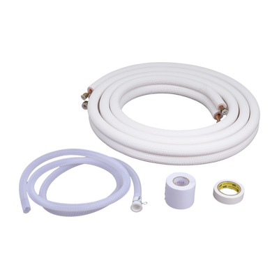 Kit de tubería / 1 / 4" y 3 / 8 " / Capacidad para minisplit AUFIT / 1 Tonelada / Cinta aislante / Accesorios / Longitud de 4 metros