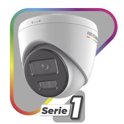 [Dual Light + ColorVu] Turret IP 4 Megapixel / Lente 2.8 mm / 30 mts IR + 30 mts Luz Blanca / Micrófono Integrado / ACUSENSE Lite / Exterior IP67 / WDR 120 dB / PoE / Micro SD 