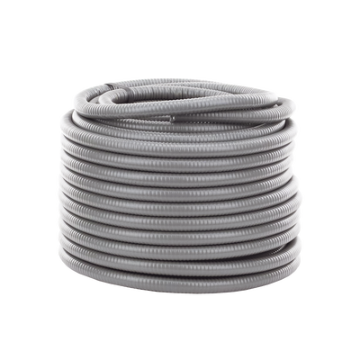 Tubo Flexible tipo Liquidtight de 3/4" (19 mm). Acero + PVC. Rollo de 50 Metros.