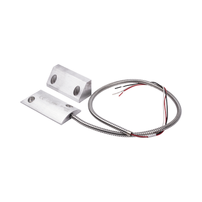 Contacto Magnético para Piso, Salida Dual NC/NA, GAP 65mm, Cubierta de Aluminio con 55cm de Cable Blindado