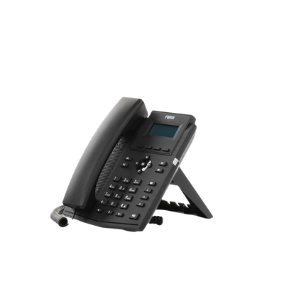 Teléfono IP / 2 Líneas SIP / Pantalla LCD 2.3" 132x64 / Audio HD G.722 y Opus / Conferencia 6 Vías / PoE 802.3af / Puertos Ethernet Duales 10/100 / Soporte EHS
