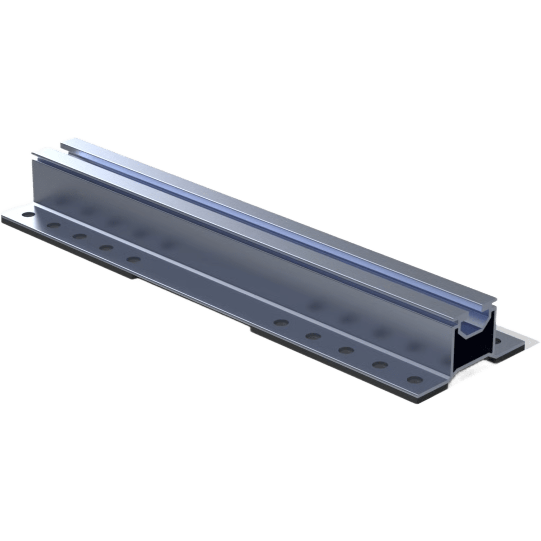 Riel de Montaje Solar / S Rail 28 / Aluminio Serie 6000 / Protección EPDM / 280 mm / 235 g — BASEL · SKU N00016