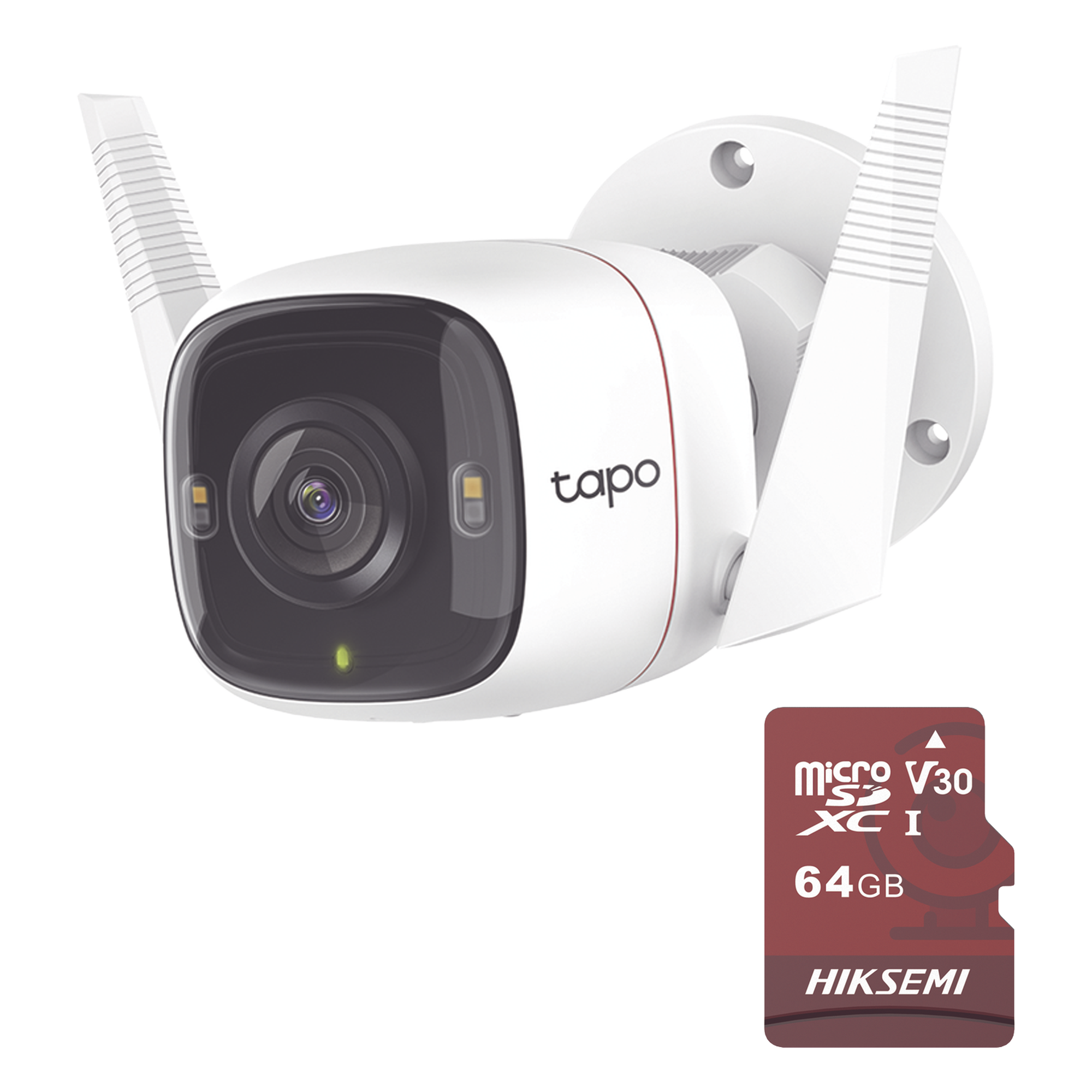 Kit de Cámara IP Wi-Fi / Incluye 1 Pieza Modelo TAPO-C320WS / Utiliza La App Tapo / 1 Memoria Micro SD Modelo Mod HS-TF-E1/64G — TP-LINK · SKU TAPO-C320WS/HS64