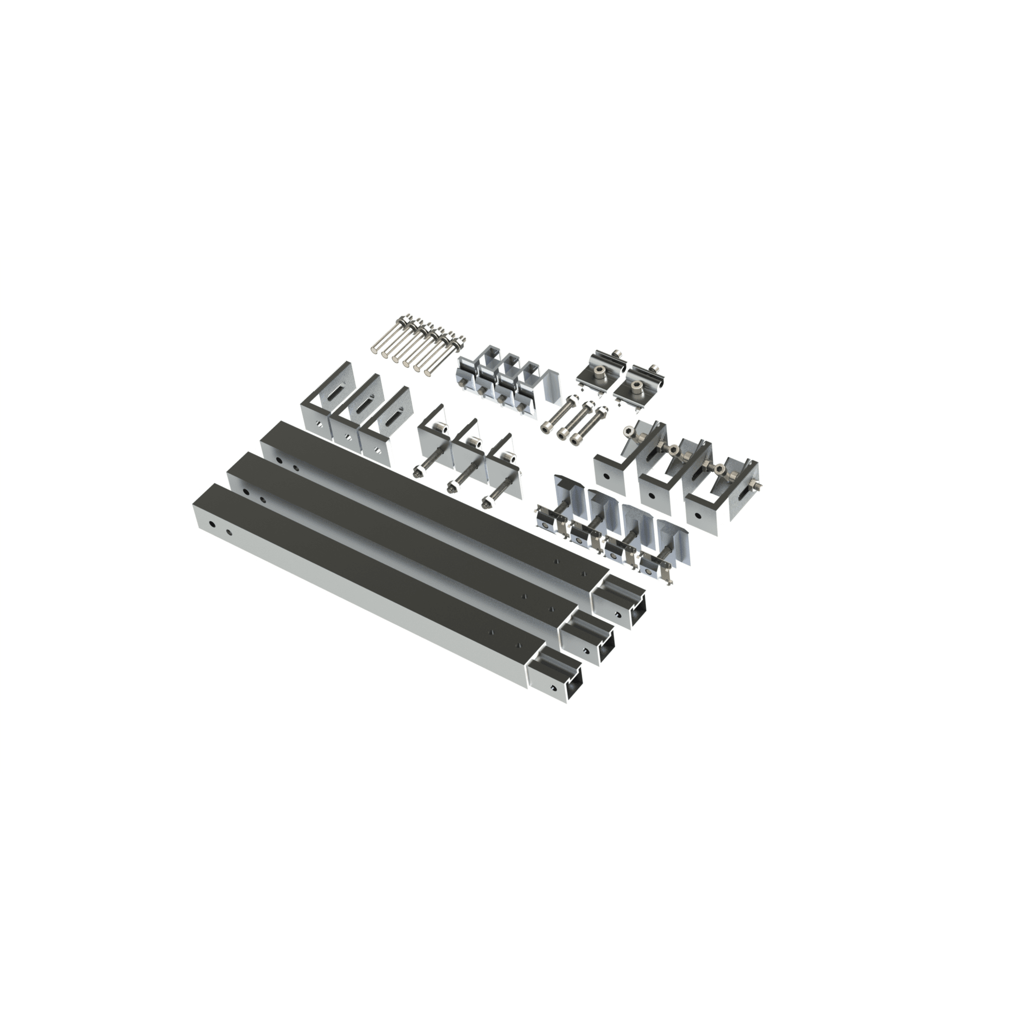 Caja de accesorios de aluminio anodizado para montaje VEKTOR8R3M , arreglo 1X4 para techo