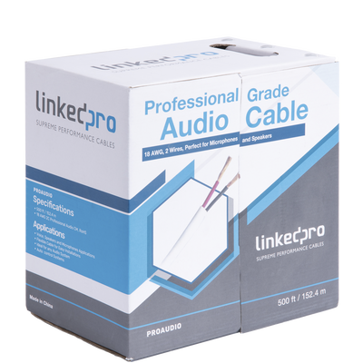 Cable para Audio Profesional de 2 Conductores Calibre 18 para Aplicaciones de Audio y Automatización Bobina de 152 Metros (500 Pies)