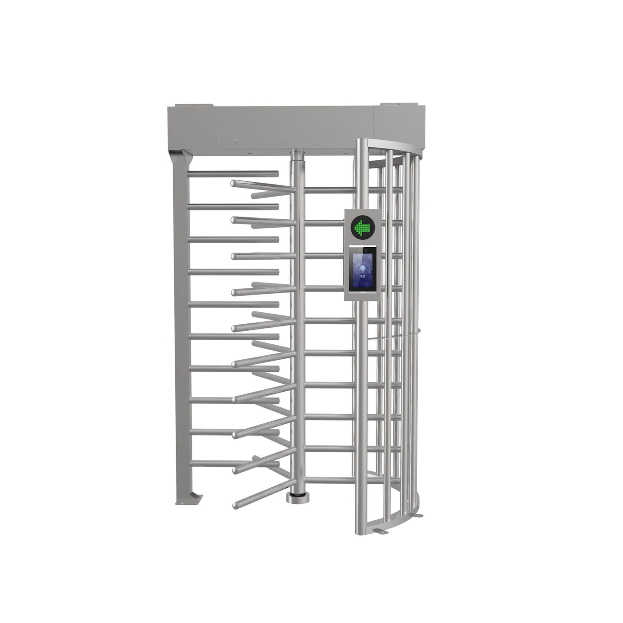 Torniquete SENCILLO (1 Carril) de Cuerpo Completo Bidireccional / Exterior / Acero Inoxidable SUS304 / 30 Personas por Minuto / Compatible con Reconocimiento Facial (Terminal no Incluida) — HIKVISION · SKU DS-K3H4410-120/PG-DM60