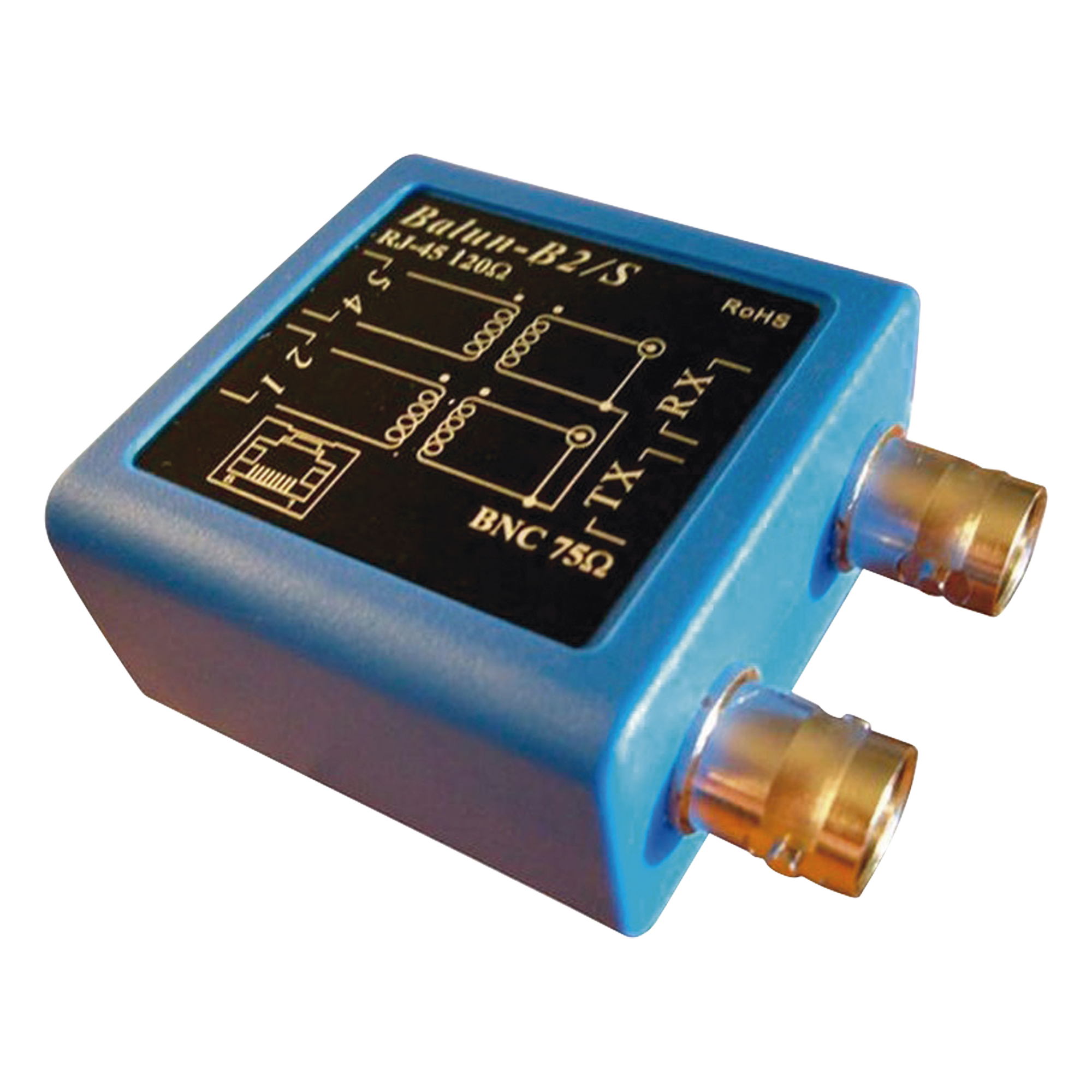 Balun E1 -Adaptador BNC hembra 75 ohms a jack RJ45 120 ohms  — EPCOM · SKU BALUN-E1