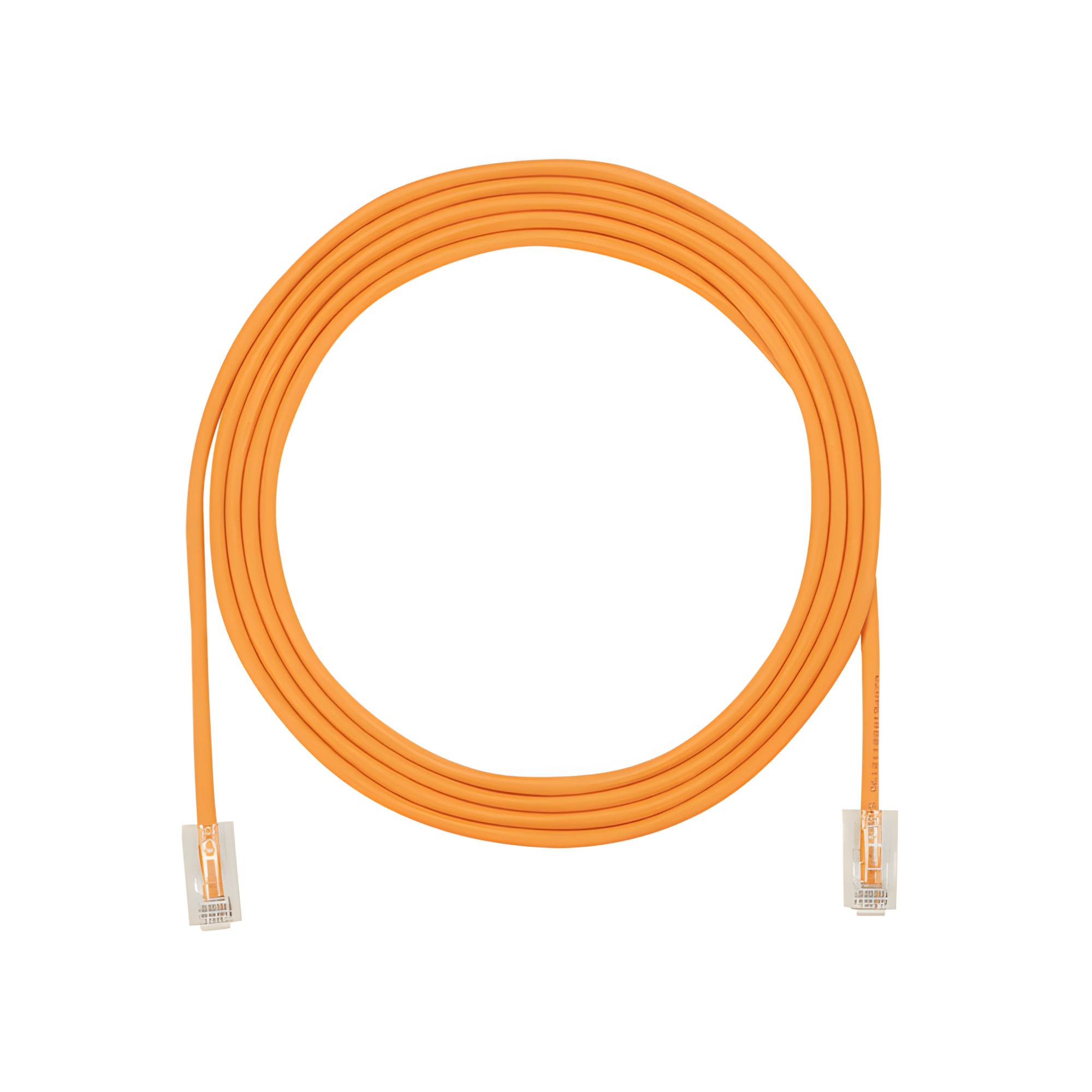 Cable de Parcheo UTP, Cat6A, Diámetro Reducido (28 AWG), CM/LSZH, Color Naranja, 20.3 cm (8 Pulgadas) — PANDUIT · SKU UTP28X8INOR