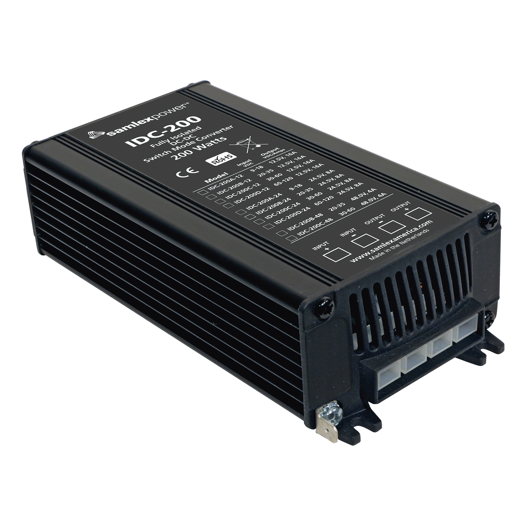 Convertidor Aislado d/200W Ent: 9-18Vcc, Sal: 24 Volts, 8 Amp