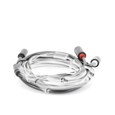 Cable Adaptador de 3.5mm Macho a 2 RCA Macho / 3 Metros (9.84 Pies) / Color Gris / Blindaje Múltiple / ABS / Alta Calidad