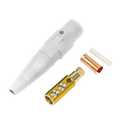 Conector Macho Camlock / 400 Amperes / 600V AC / Sección Cable 50-95 mm² / Abrazadera Compresión / Plástico Ingeniería / Múltiples Colores — EPCOM PROAUDIO · SKU EP-CAMLOCK-400A-M-WHITE