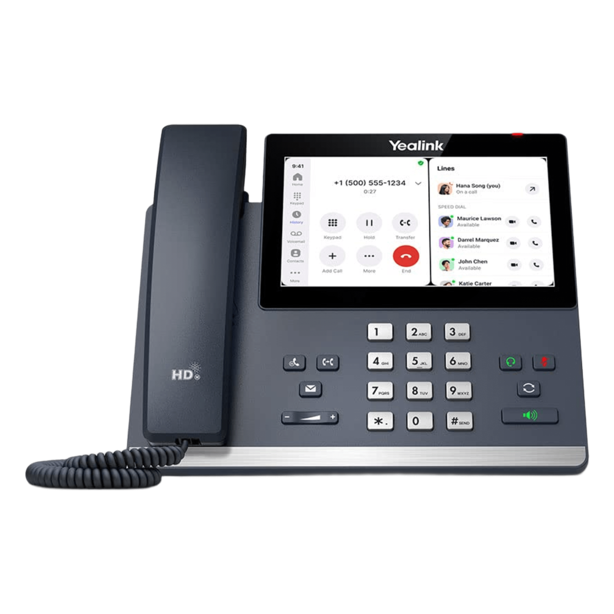 Teléfono IP Empresarial / Pantalla Táctil 7" 1024x600 / Audio HD con Cancelación de Ruido / Wi-Fi Dual Band 433 Mbps / Bluetooth 5.2 / PoE Gigabit / Android 13 Optimizado para Zoom
