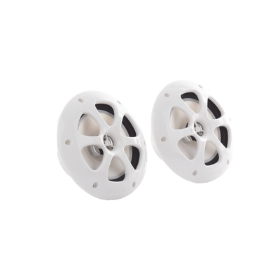 Par de altavoces fabricado en grado marinos en color blanco de 6.5" de 100 W de entrada máxima