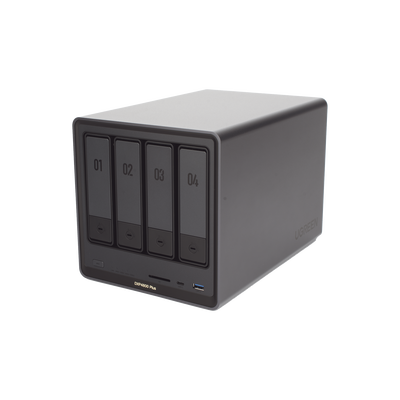 NAS UGREEN NASync DXP4800 Plus / Procesador Intel Pentium Gold 8505 5 Núcleos / 4 Bahías SATA + 2 M.2 NVMe PCIe 4.0 / 8GB DDR5 Expandible a 64GB / 10GbE + 2.5GbE / USB 3.2 Gen 2 Tipo C / HDMI 4K / Sistema Almacenamiento Conectado Red