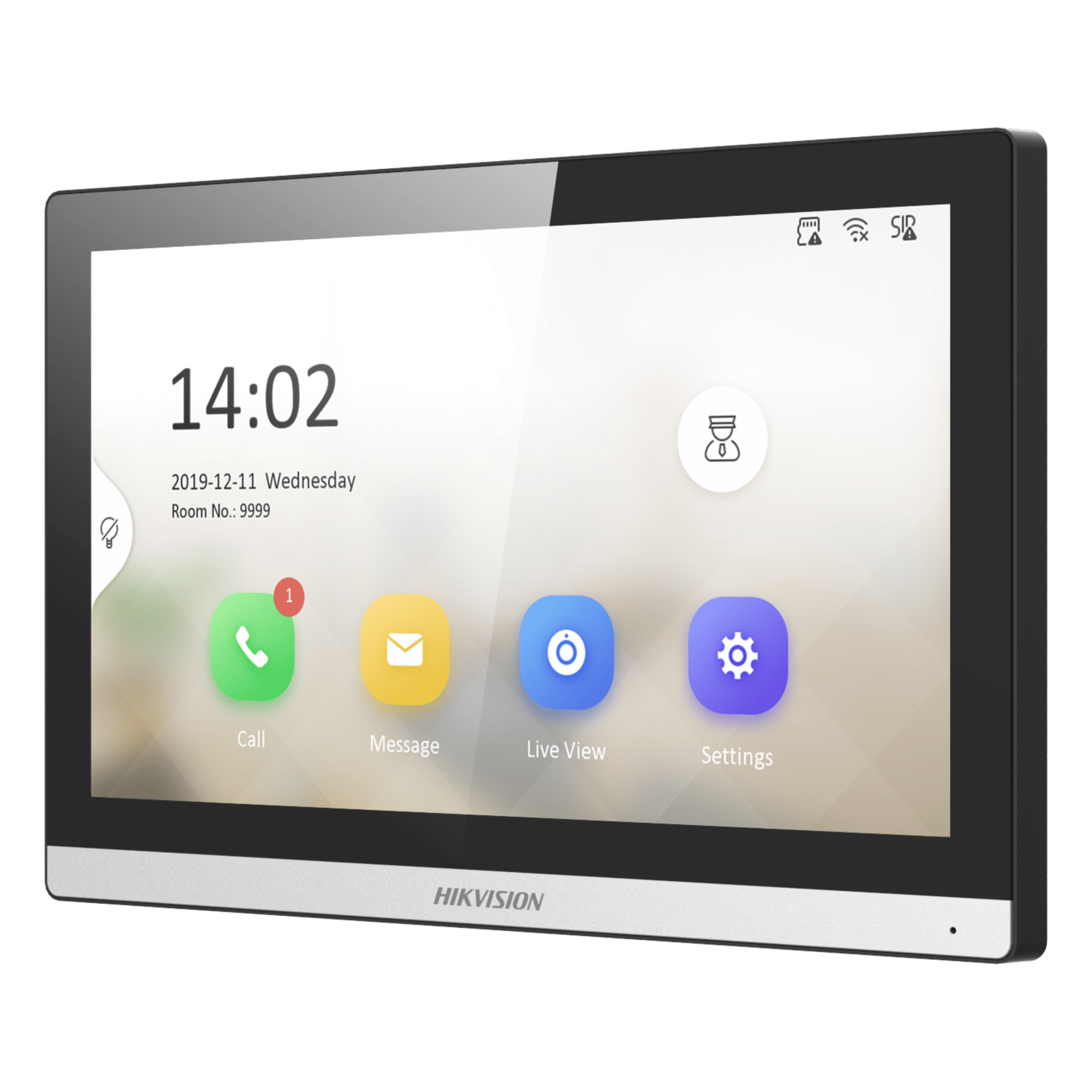 Monitor IP WiFi Touch Screen 7" Bisel DELGADO para Videoportero IP / Vídeo en Vivo / PoE Estándar / Apertura Remota / Llamada Entre Monitores / Audio bidireccional / Borde slim — HIKVISION · SKU DS-KH6350-WTE1