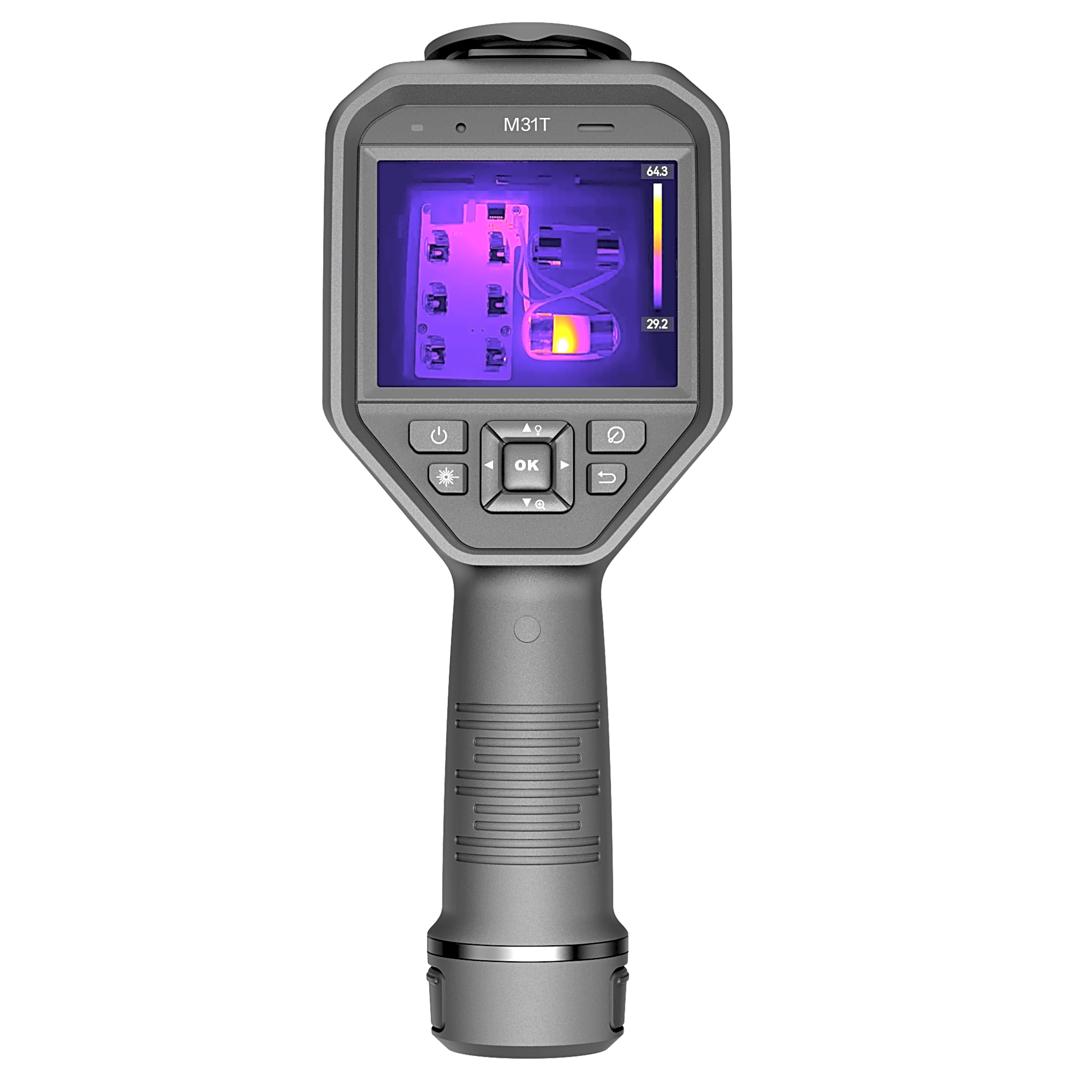 M31T - Cámara Termográfica Portátil Dual / Super IR 768 x 576 / Lente Óptico (8 Megapixel) / WiFi / IP54 / Ranura MicroSD hasta 64 Gb / Hasta 4 Horas de Funcionamiento Continuo