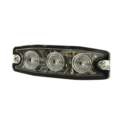 Luz Auxiliar de 3 LED, Ambar, Lente Transparente, SAE