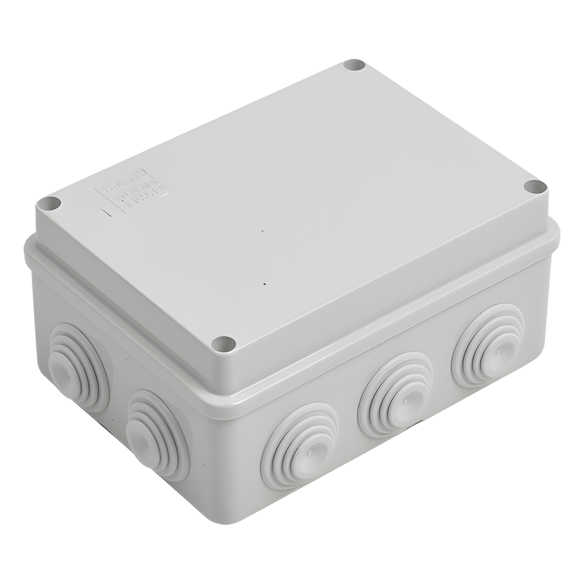 Caja Estanca de PVC Para Derivación y Conexión, 10 Entradas, Tapa Atornillada, 150x110x70 mm (Área interna), Uso Exterior IP55, Material que no Propaga el Fuego y Libre de Hálogenos — GEWISS · SKU GW-44-006