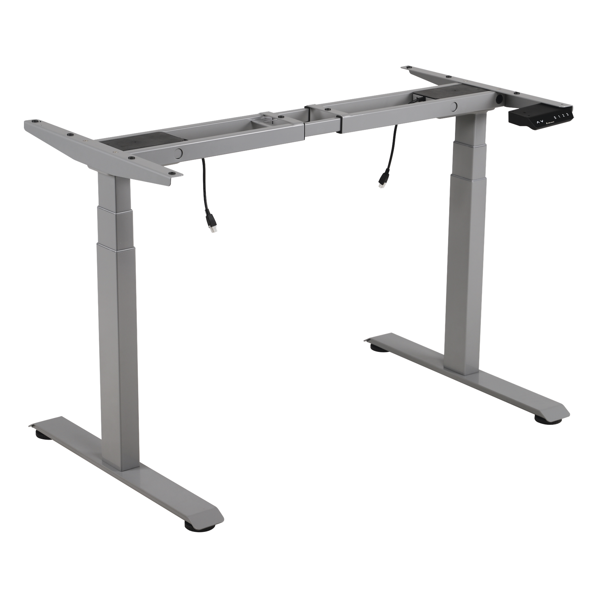 Base de Escritorio Motorizado Profesional / Altura Ajustable 60-125cm / Estructura Estable / Funcionamiento Suave / 3 Preset de Posiciones / Color Gris / Soporta hasta 100Kg de carga — EPCOM INDUSTRIAL · SKU EM33-2A3