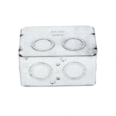 Caja (Chalupa) Multigang de 1 Gang/ Profundidad de 2-1/2 Pulgadas (6.35 cm)/ 8 TKO (1/2 y 3/4).
