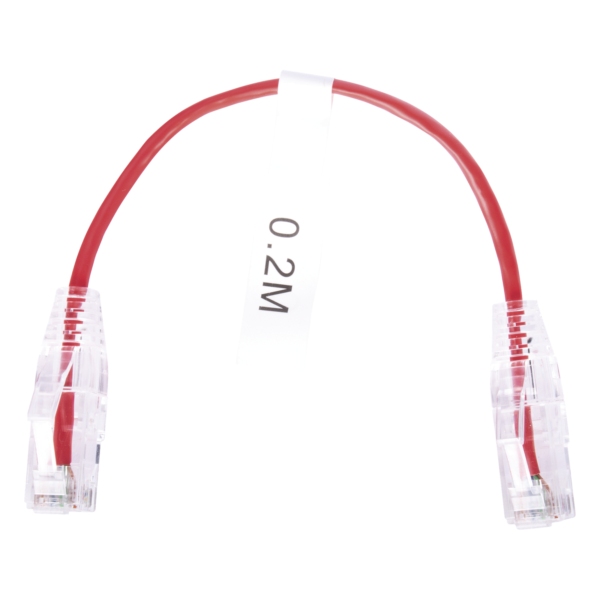Cable de Parcheo Slim UTP Cat6 - 20 cm (7.87 Pulgadas) Rojo Diámetro Reducido (28 AWG) — LINKEDPRO BY EPCOM · SKU LP-UT6-020-RD28