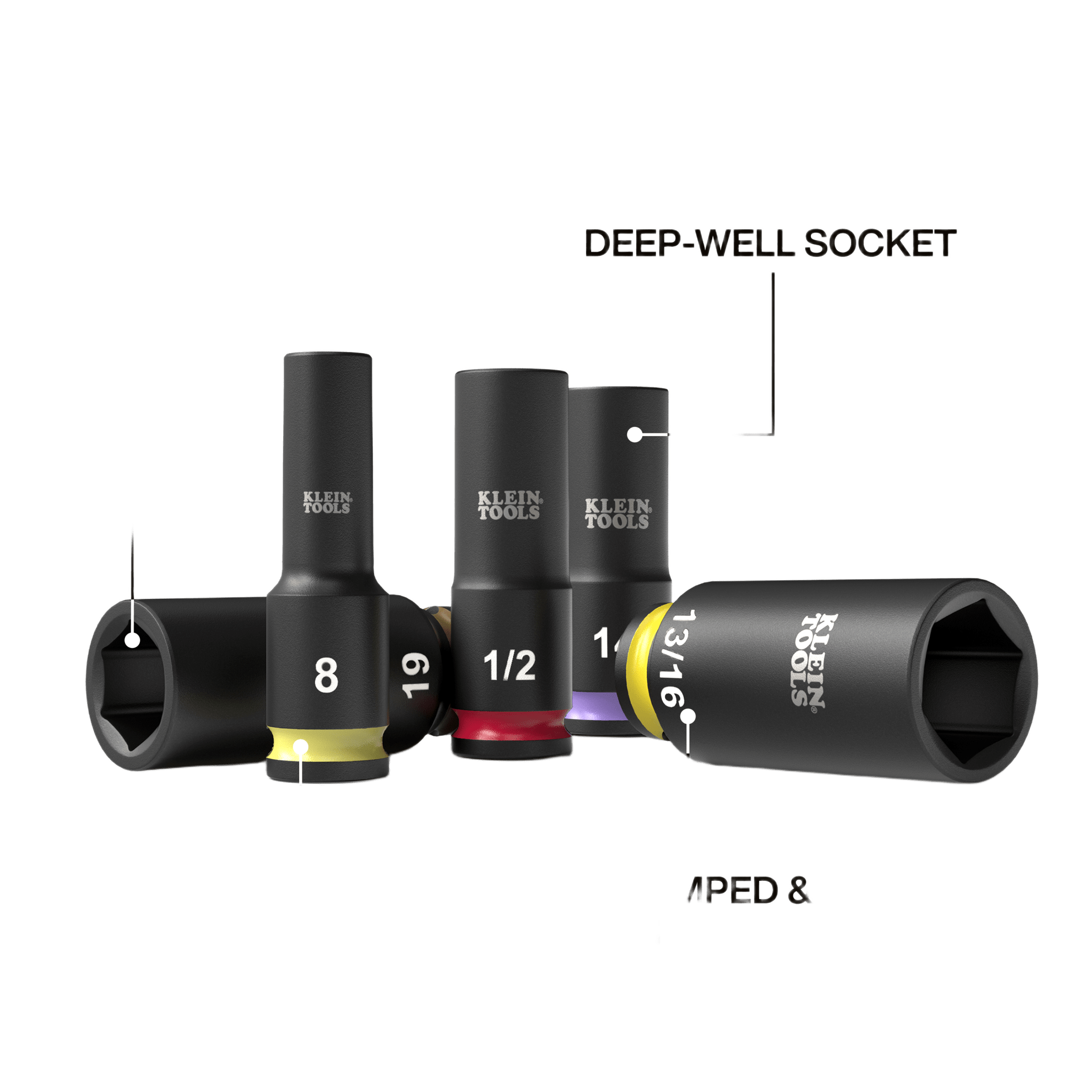 Juego de Dados de Impacto KNECT™ (M) / 3/8" Drive Profundo / SAE y Métrico / 23 Piezas / Adapters Multi-Propósito / MODbox™ Case