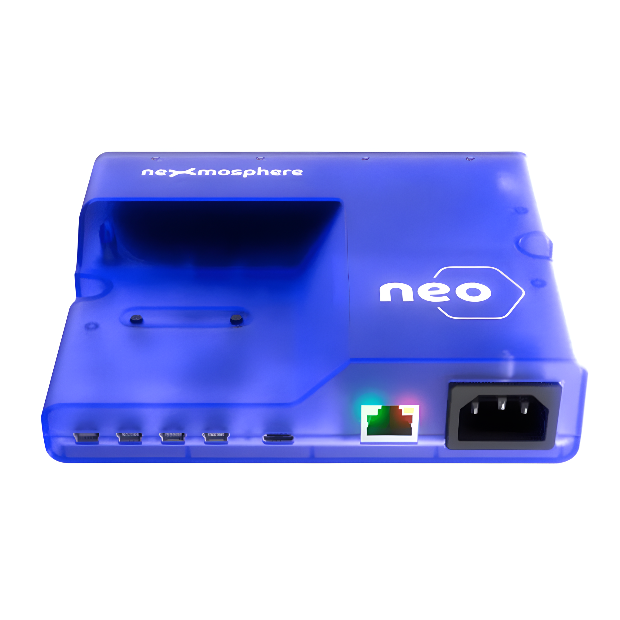 Controlador de Potencia / 4 Salidas C13 10A / Medición Individual V/A/W/kWh / 4 Puertos X-Talk / USB-C + Ethernet / 16 Horarios Programables — NEXMOSPHERE · SKU NEO-640