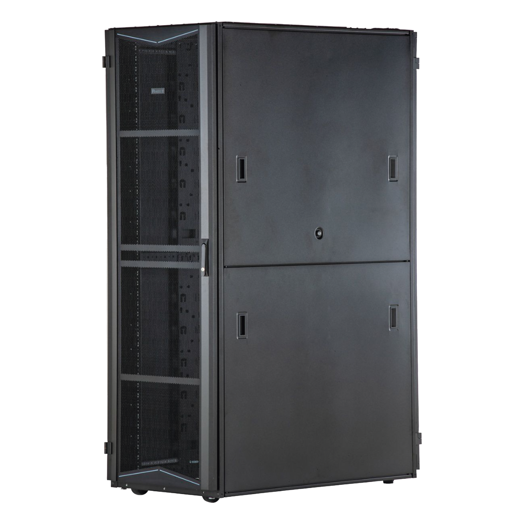 Gabinete FlexFusion para Centros de Datos, 45 UR, 600 mm de Ancho, 1070 mm de Profundidad, Fabricado en Acero, Color Negro — PANDUIT · SKU XG64512BS0001