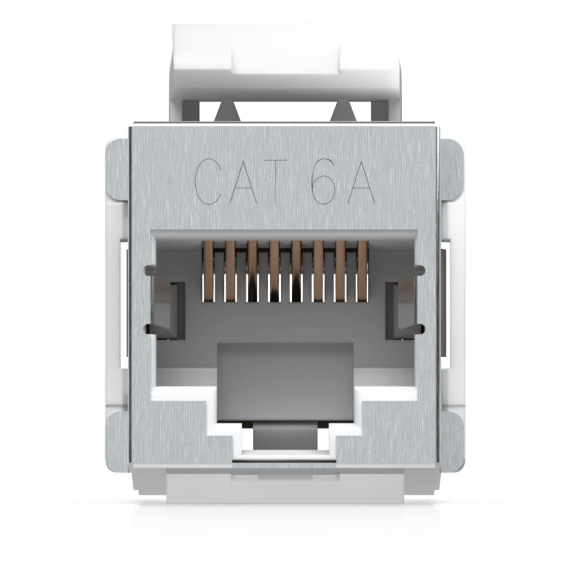 Acoplador Keystone / Cat6A Pasante / 10 Gbps / PoE / Snap-In / Paquete 12 Piezas
