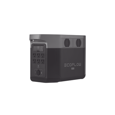 EcoFlow DELTA 2 MAX | Estación de Energía Portátil 2048Wh Litio LFP / 6 AC 2400 W (Max. 3400W) / 2 USB-C 100W / Capacidad para Aumentar Respaldo / Soporta Cargador de Coche 10A a 12.6V / Conectividad WiFi y Bluetooth (App) / Carga Sol