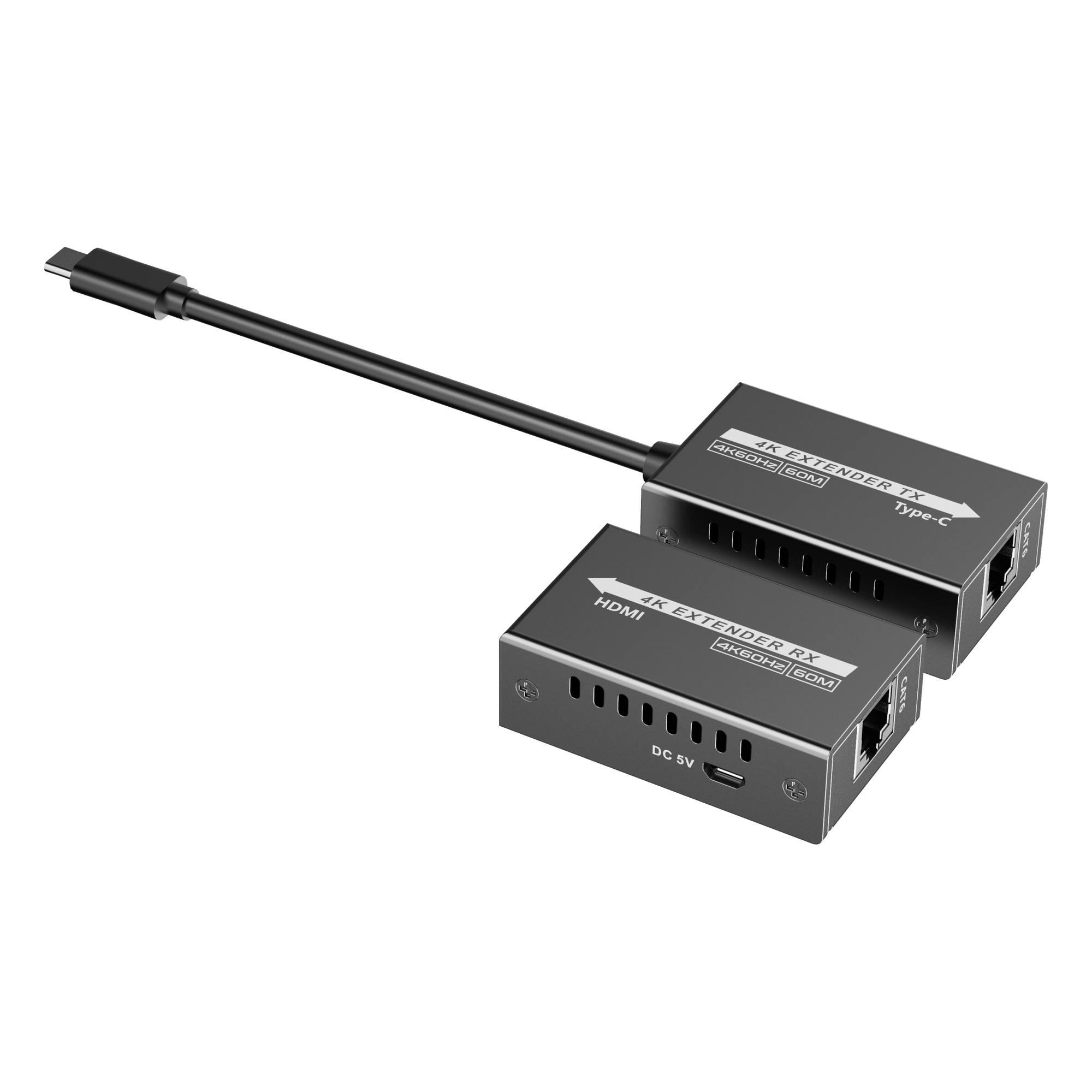 Extensor Mini 4K120Hz USB-C a HDMI | Transmisión 18 Gbps | Distancia 60m 4K@60Hz | HDR10 / HDCP 2.2 | Protección ESD ±8KV | Alimentación por Fuente de Señal — EPCOM TITANIUM · SKU TT600TH