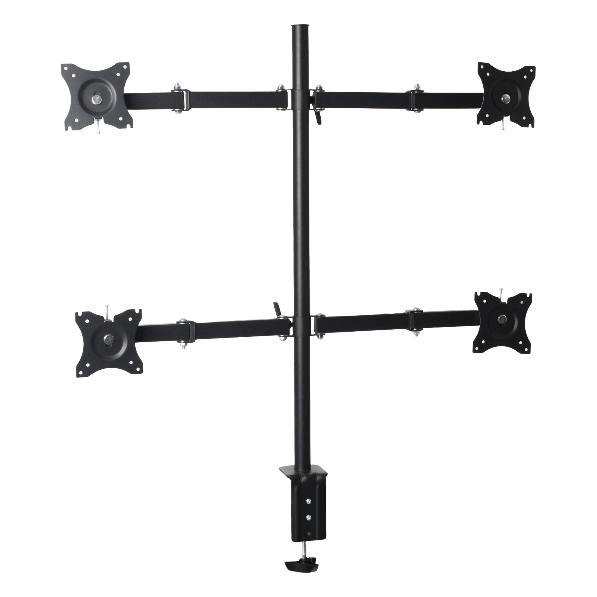 Montaje de Escritorio articulado para 4 monitores de 13 a 27" / Soporta hasta 15 kg / Vesa 75 x 75 / 100 x 100 / Acero — EPCOM · SKU EPS710ED4