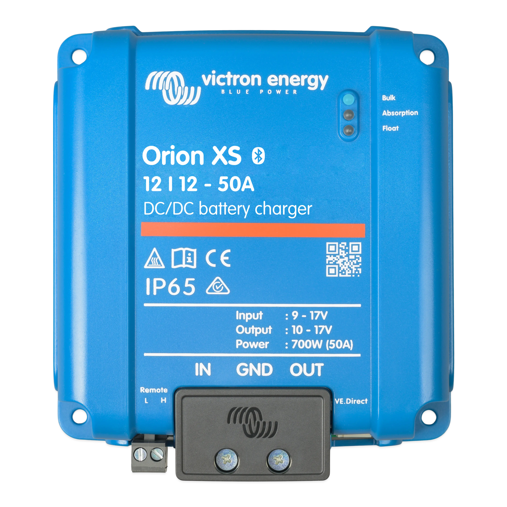 Orion XS 12/12-50 A / Cargador de Baterías CC-CC / 50 A 12 V / IP65 / Compatibilidad Alternador Inteligente / Para Bancos de Baterías de 500 Ah