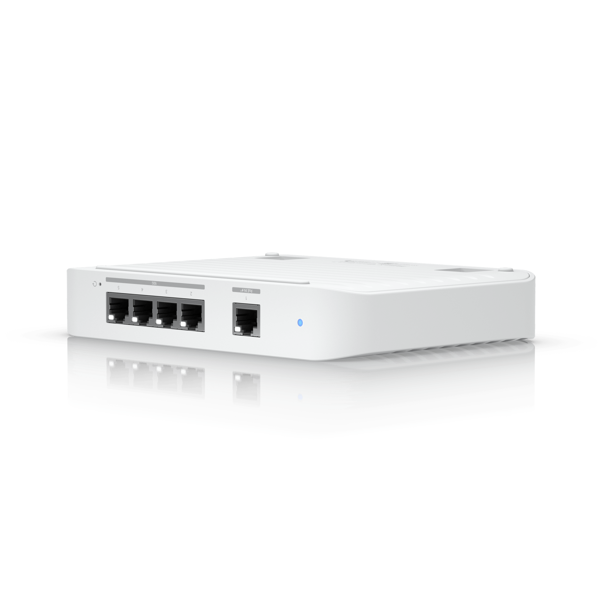 USW Flex XG Switch Capa 2, Compacto de 4 Puertos 10GbE, Puede ser Alimentado por un Puerto GbE PoE+ o con un Adaptador 5 Vcc USB-C