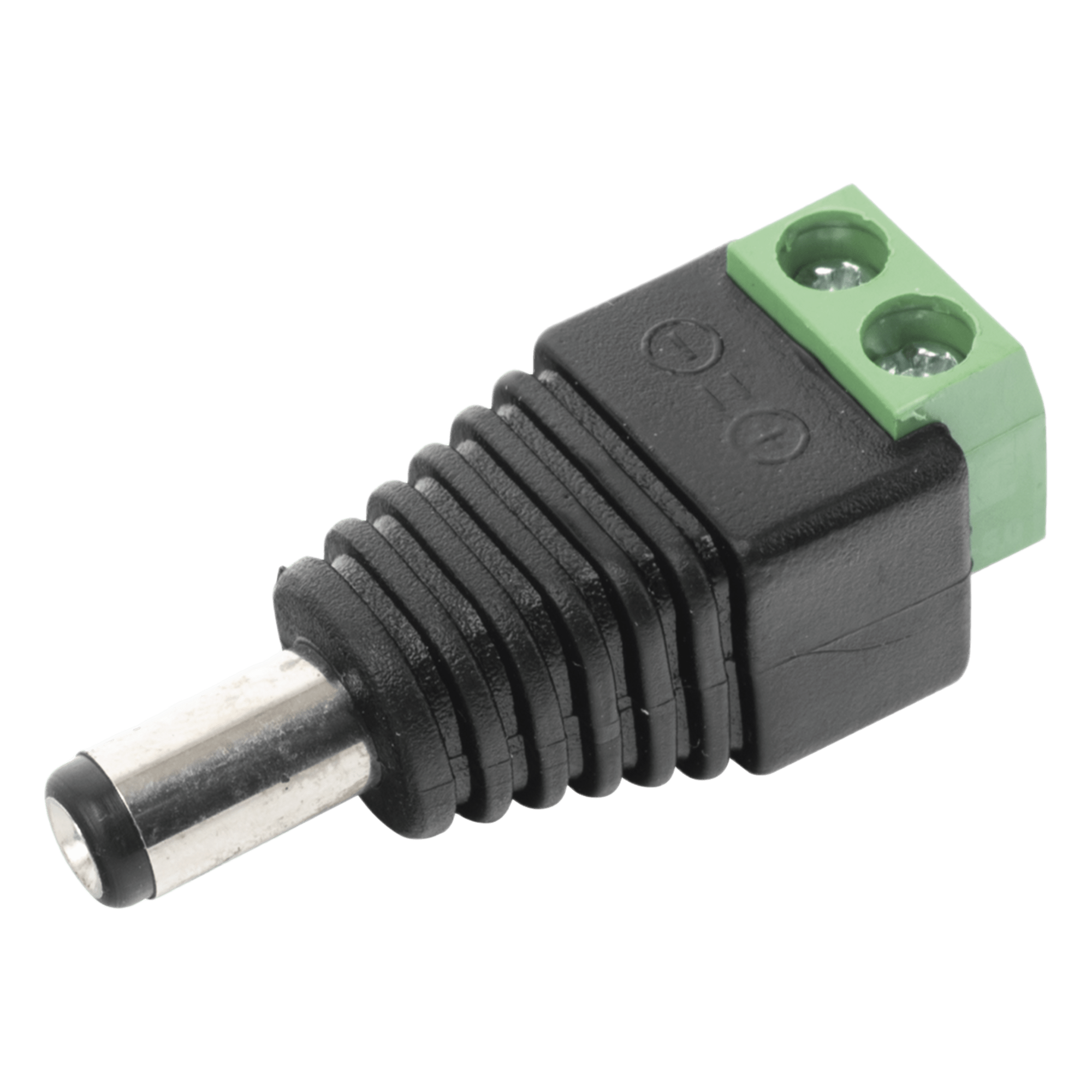 Adaptador Macho Tipo Jack de 3.5 mm (0.14 Pulgadas) Polarizado de 12 Vcc / Terminales Tipo Tornillo / Polarizado (+/-) / Ideal para Cámaras de Video Vigilancia — EPCOM POWERLINE · SKU JR-52