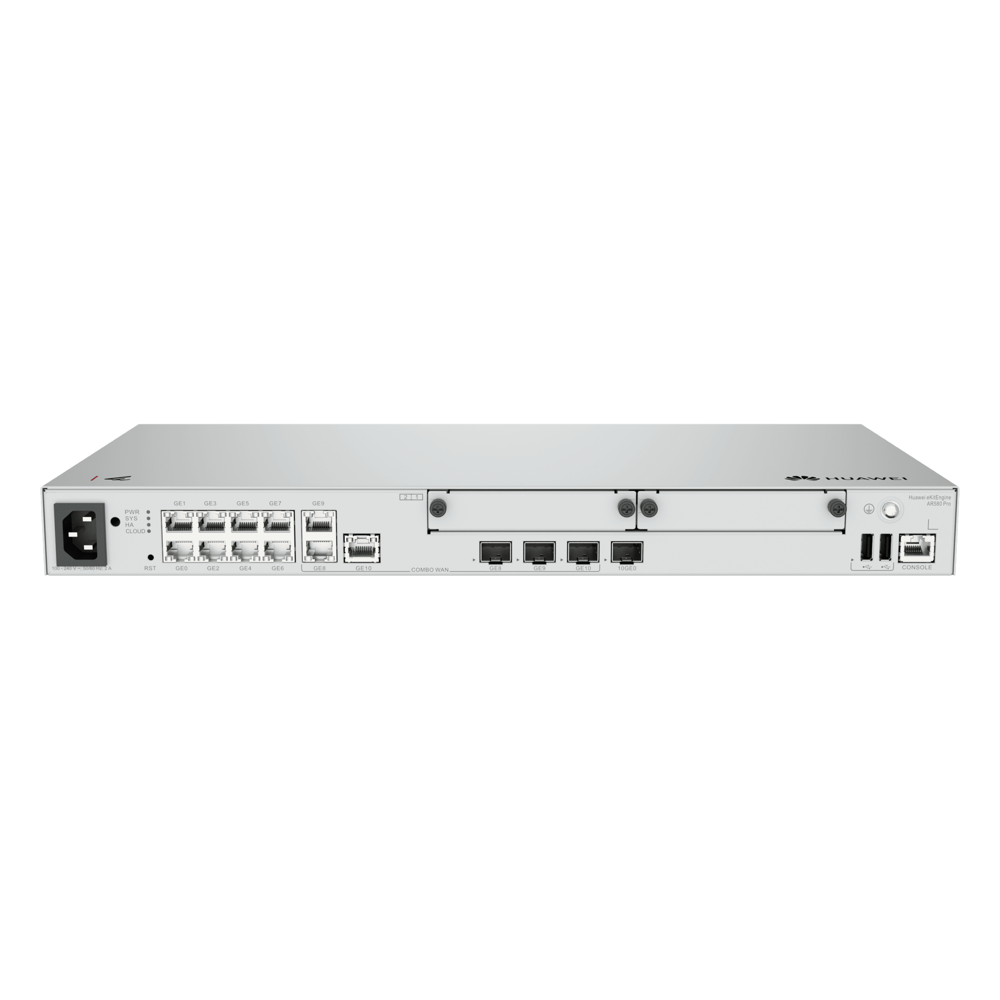 Router Empresarial / LAN: 1 SFP+ & 8×GE / WAN: 1 × SFP+ & 2×GE / 1,200 Usuarios / 128 APs Gestionables / 1,000 Túneles IPsec / 3 Gbps / Firewall NGFW IPS Antivirus