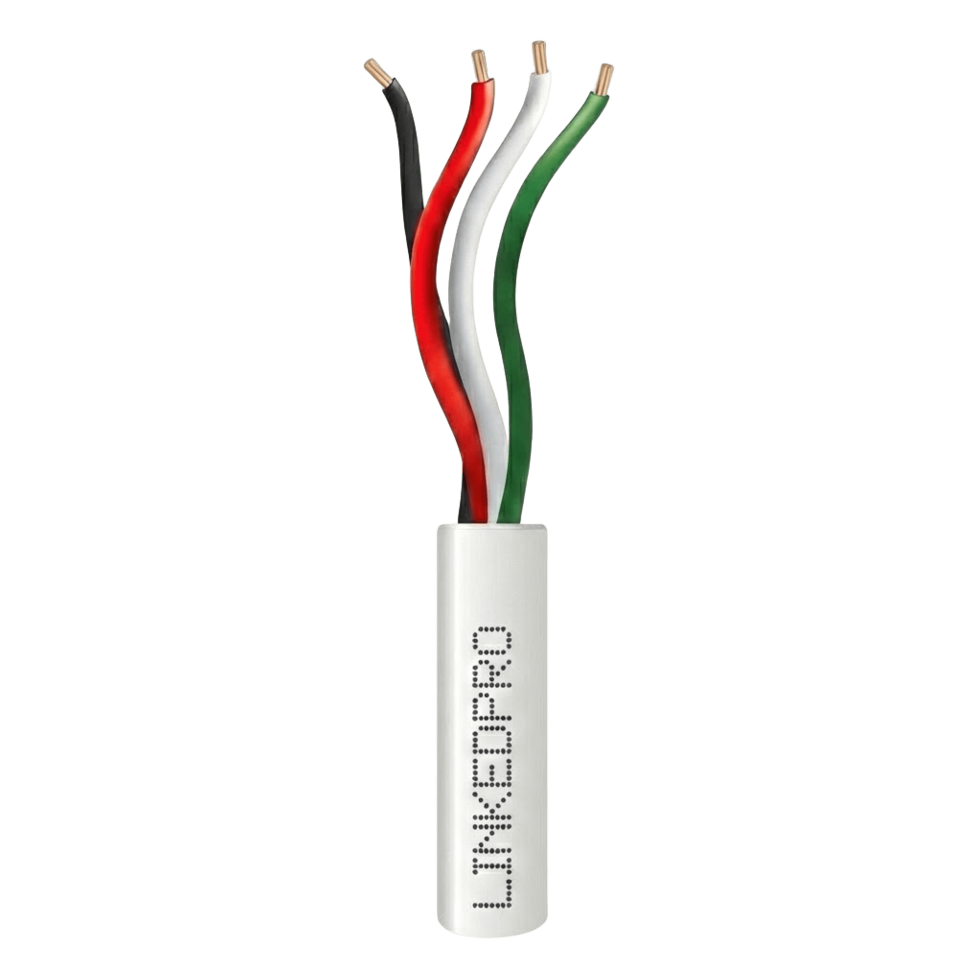 Bobina de Cable 305 Metros (1000 Pies): 4 x 22 AWG, Color Blanco, CM, Para Sistemas de Seguridad y Alarmas — LINKEDPRO · SKU LP224W/1000