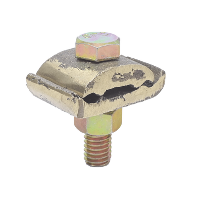 Conector 2 Cables a Superficie Plana / Bronce 100% / Cable 4-2/0 AWG / Sin Soldadura / 2.5x4x3 cm (1x1.6x1.2 in)