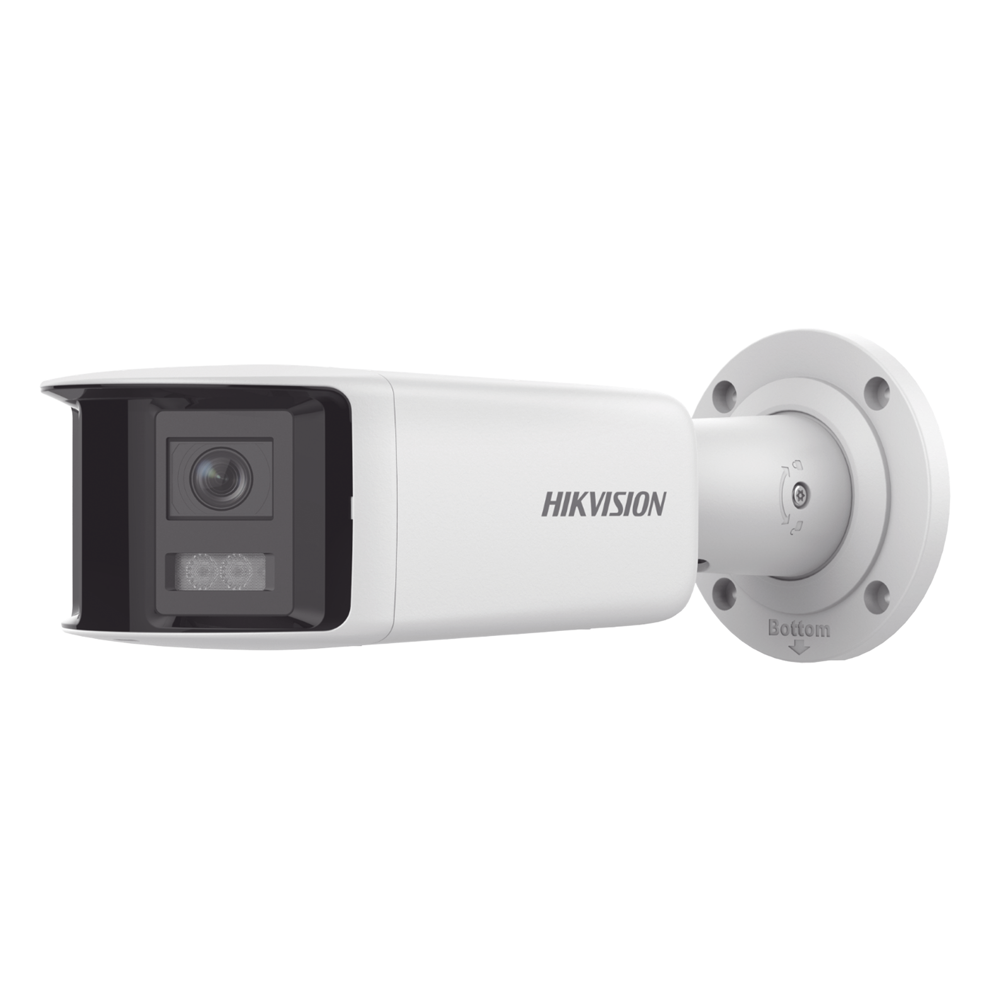 [FlexVu] [PROTECCIÓN ACTIVA] Bala IP Panorámica 4 Megapixel / 2 Lentes 2.8 mm (180°) / Imagen a Color 24/7 (ColorVu) / PoE / WDR 130° / IP67 / ACUSENSE / Luz Estroboscópica y Alarma Audible / 40 mts Luz Blanca / Micro SD — HIKVISION · SKU DS-2CD2T47G2P-LSU/SL(C)