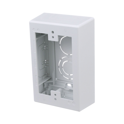 Caja de Pared Superficial, Uso Universal con Placas de Pared, con Cinta Adhesiva, Color Blanco