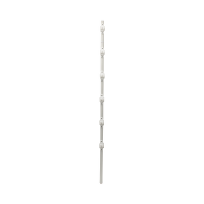 Poste de Paso para Cerca Eléctrica / Tubo de Acero Galvanizado / 6 Aisladores / 1.4 m (4.6 ft) / Diámetro 25 mm (1 in) / Pintura Blanca Exterior — SFIRE · SKU SF-POST-6W