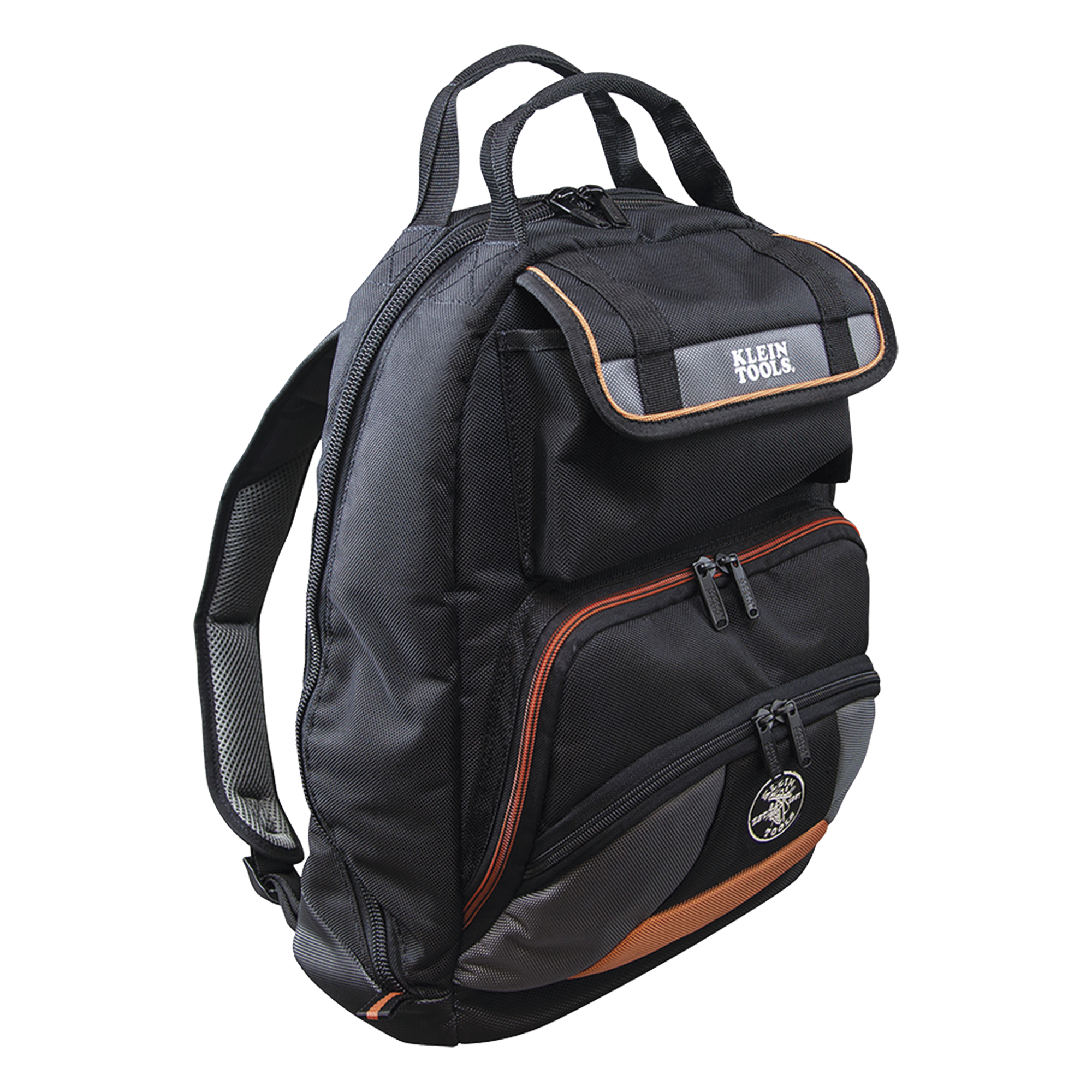 Mochila para Herramientas Tradesman Pro™ de 44.5 cm en Color Negro con 35 Bolsillos (No incluye herramientas). — KLEIN TOOLS · SKU 55475