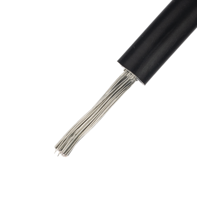 Cable Fotovoltaico Negro / Cobre Estañado / 6 mm² (10 AWG) / 2000V / Rollo de 25 m / / UL 4703 y TUV